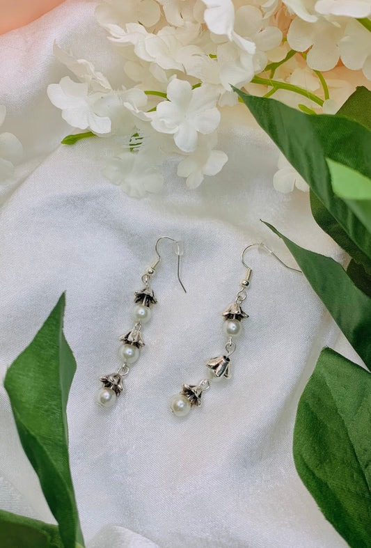 Silver Blossom Dangles