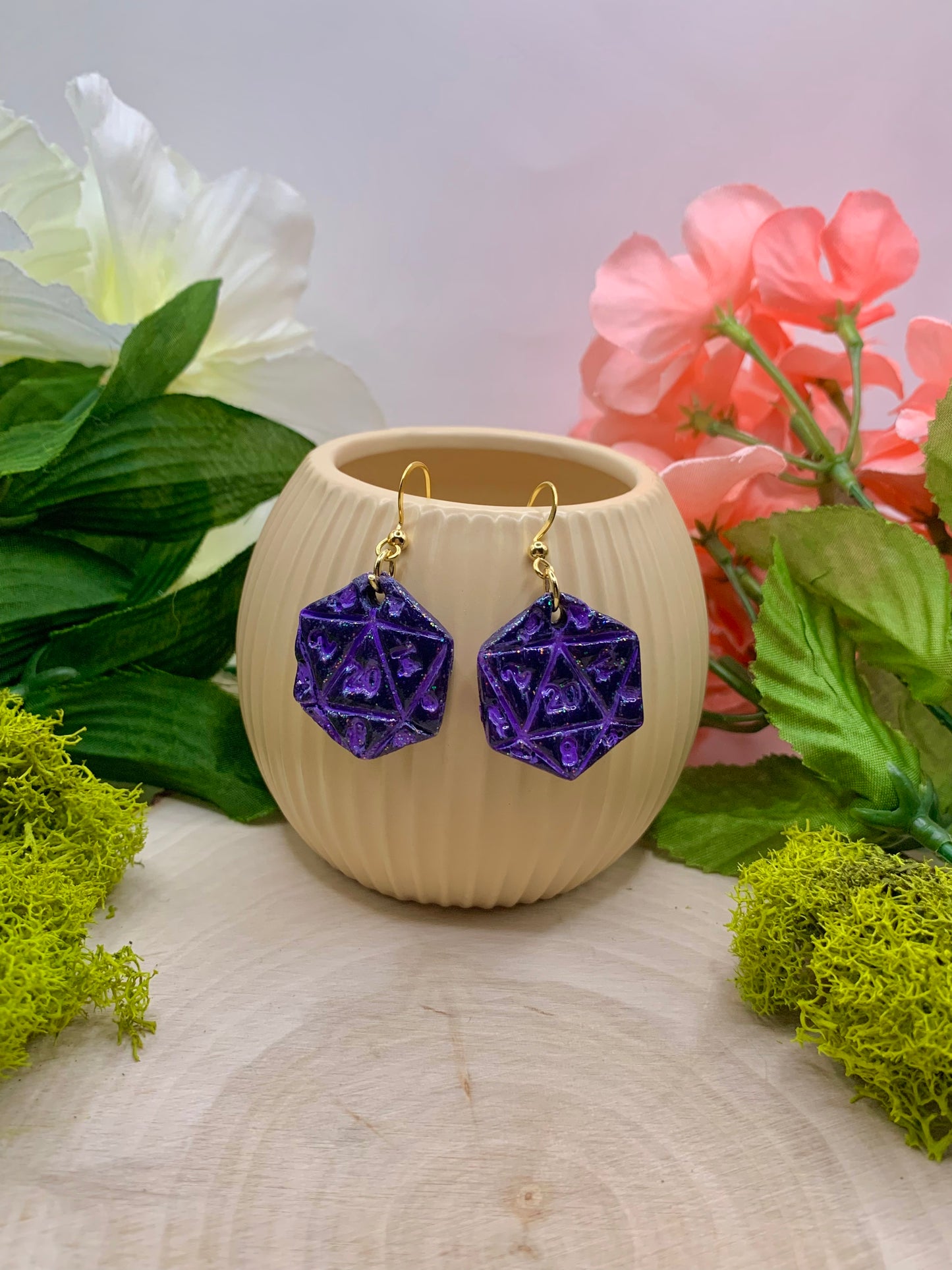 Lucky d20 Earrings